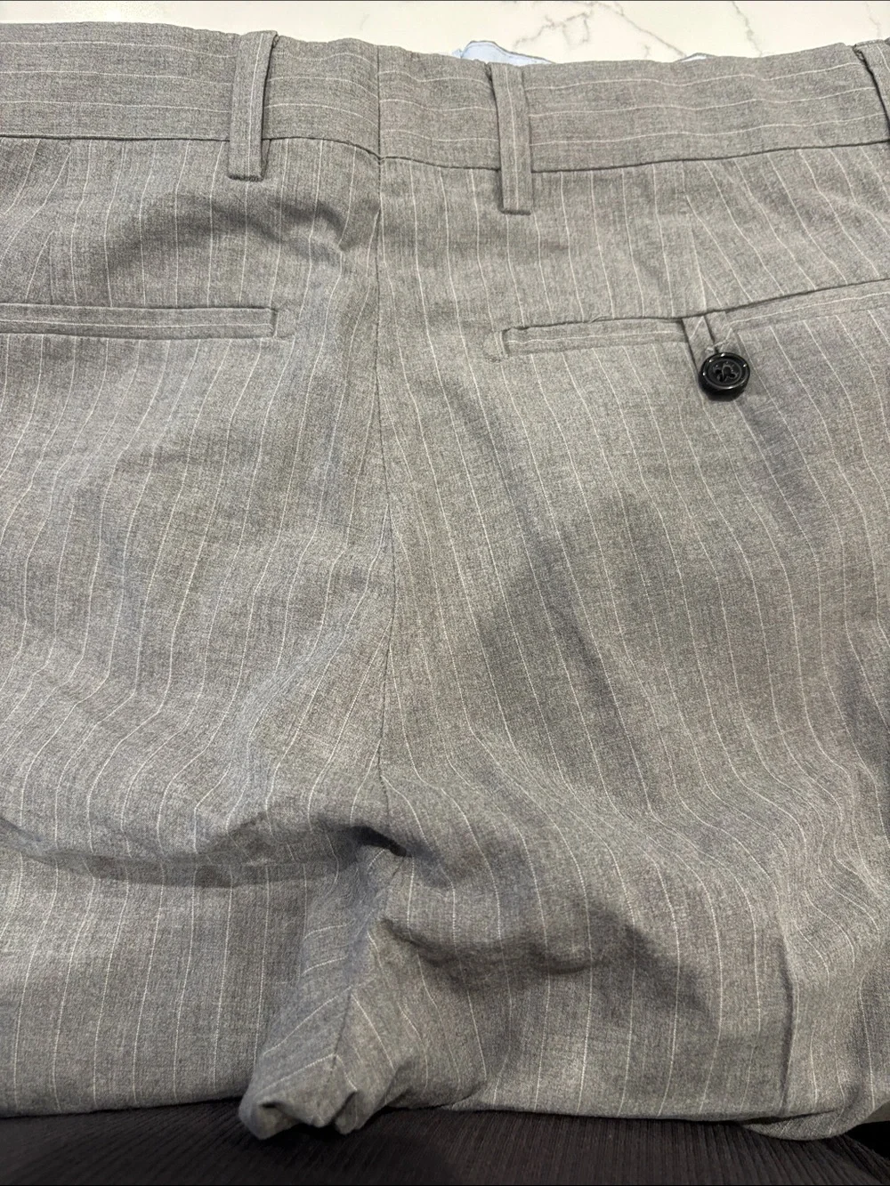 Banana Republic Light Gray Pinstripe Dress Pants